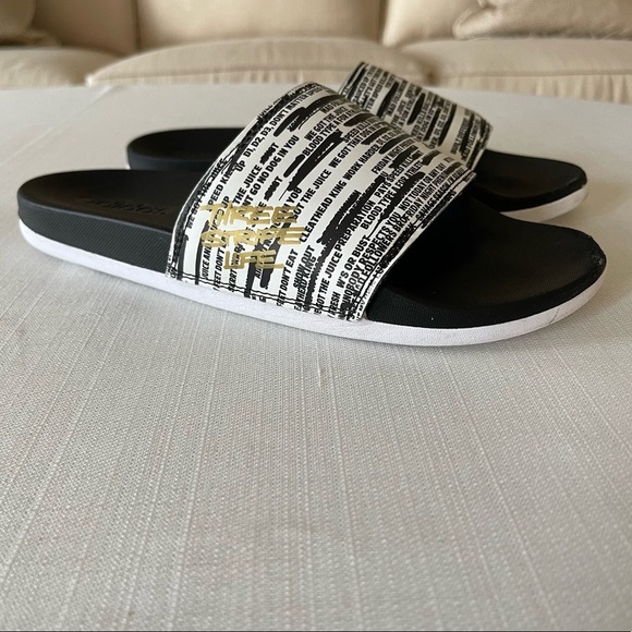 Adidas Synthetic Adilette Three Stripe Life Comfort Slides - Picture 5 of 17